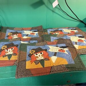 Patchwork Scarecrow Placemats - Set of 6
